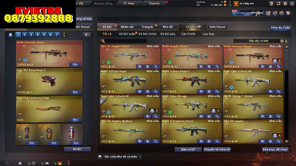 shop acc cf uy tin gia re